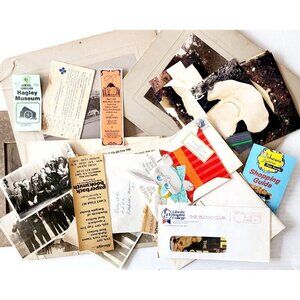 Vintage Ephemera Bundle Lot Of 50 Pcs Photos Paper Envelopes For Crafts SH1F